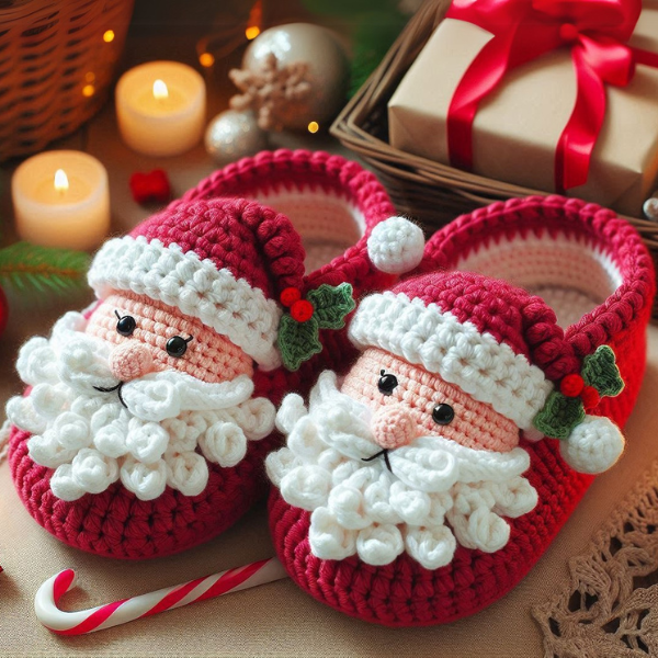 4 in 1 Christmas Cheer Slipper Set – Crochet Patterns
