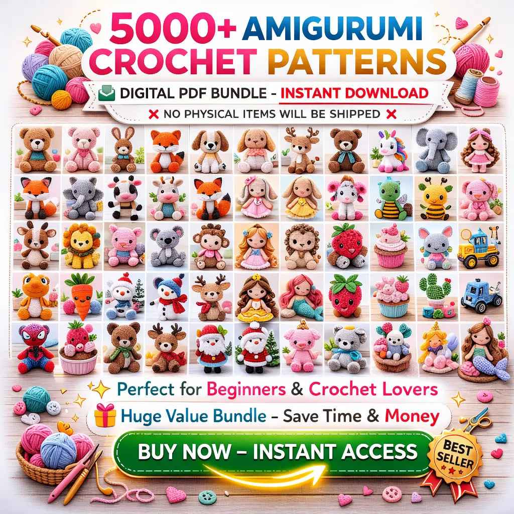 5000+ Amigurumi Crochet Patterns – PDF Bundle