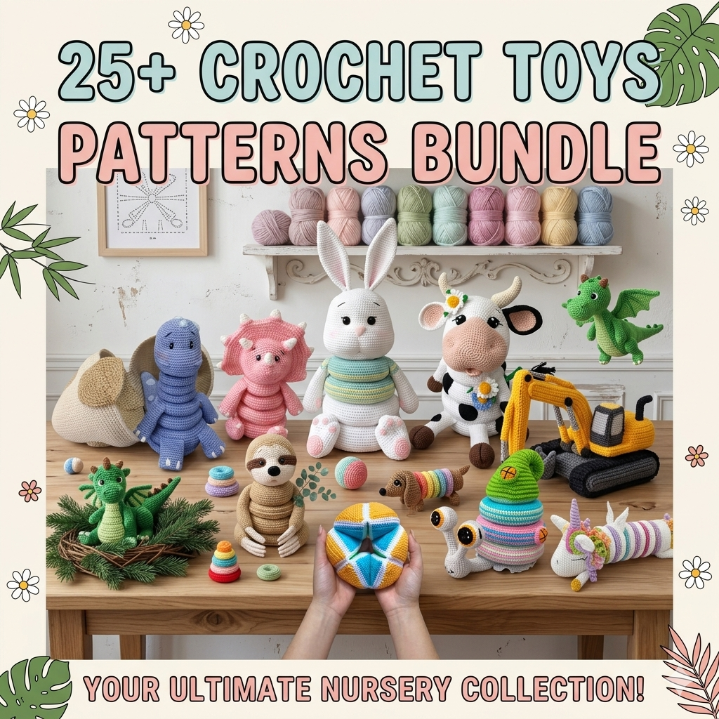 25+ Crochet Toy Patterns Bundle | Amigurumi PDF Instant Download