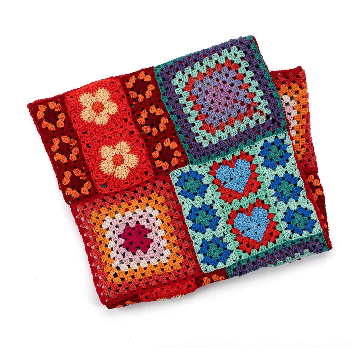 Red Heart Positively Zany Crochet Blanket