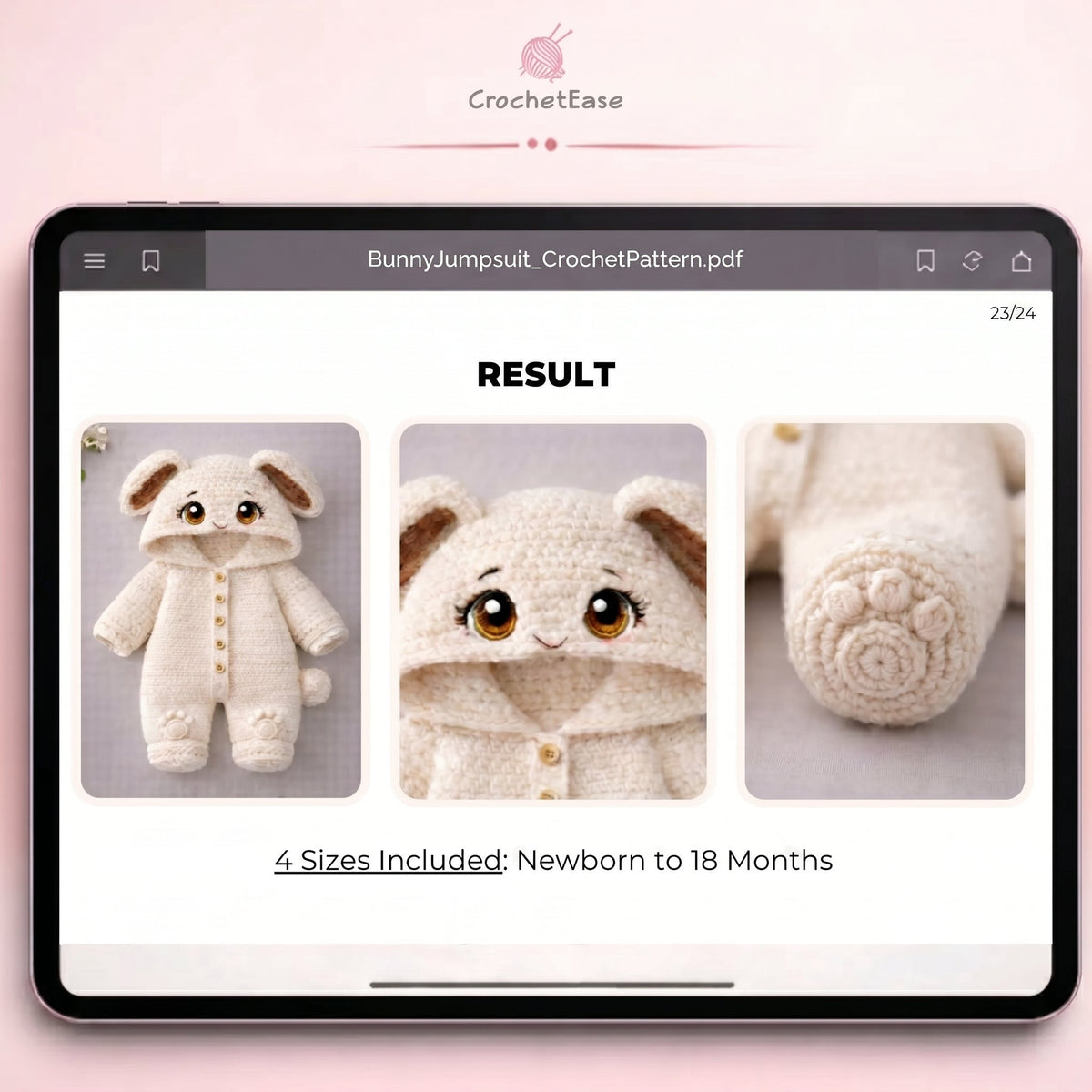 Bunny Jumpsuit - Crochet Pattern