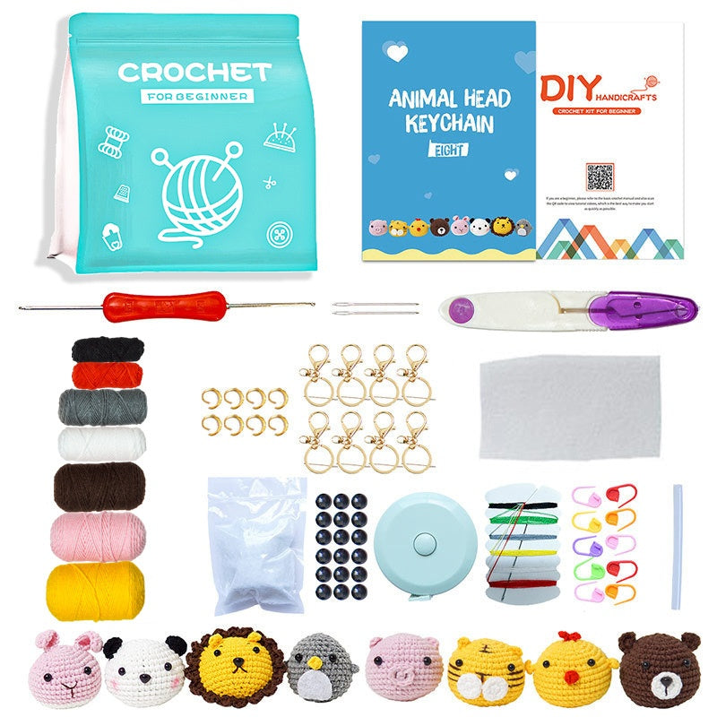 English Tutorial Hand-woven Diy Crochet Material Package Wool Ball Doll Pendant Toy
