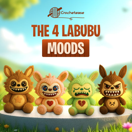 The 4 Labubu Moods  – Crochet Pattern