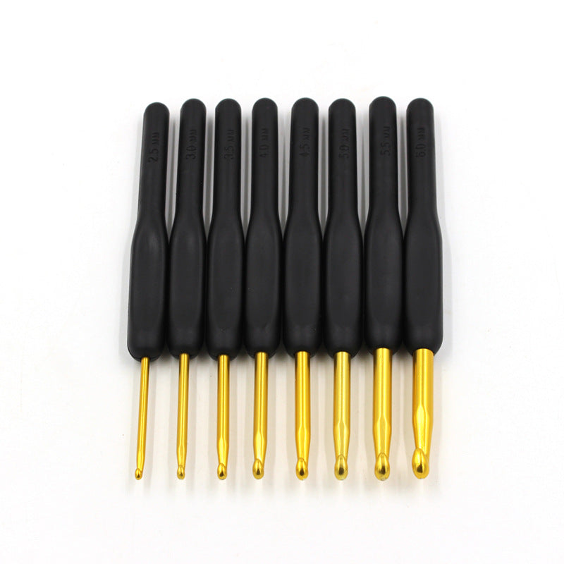 Knitting DIY Thick Sweater Plastic Soft Handle Crochet Hook Set Of 8