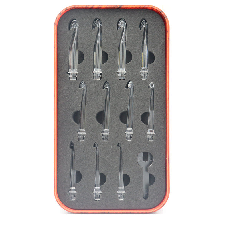 LED hand-knitted Crochet Rechargeable Wood Grain Set 11 In 1 DIY Tool