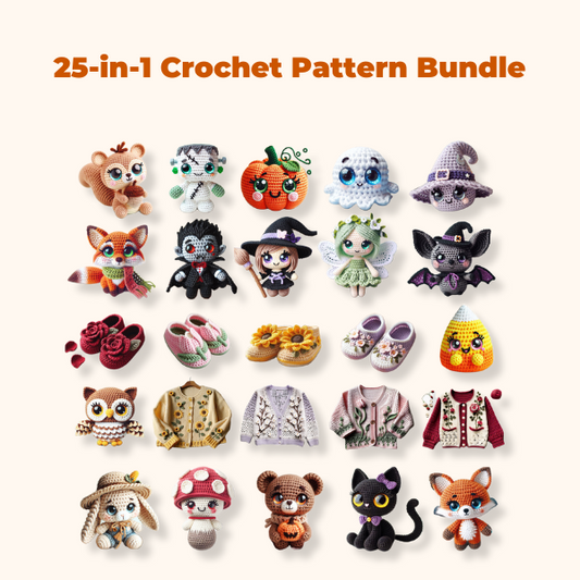 25-in-1 Crochet Pattern Bundle - Fall & Halloween Edition