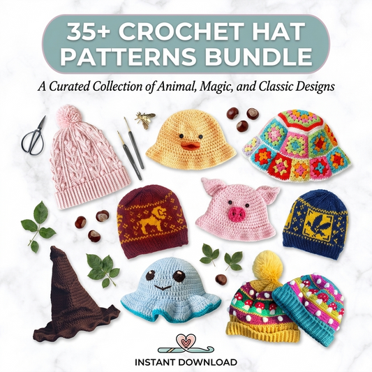30+ Crochet Hat Patterns Bundle | PDF Instant Download