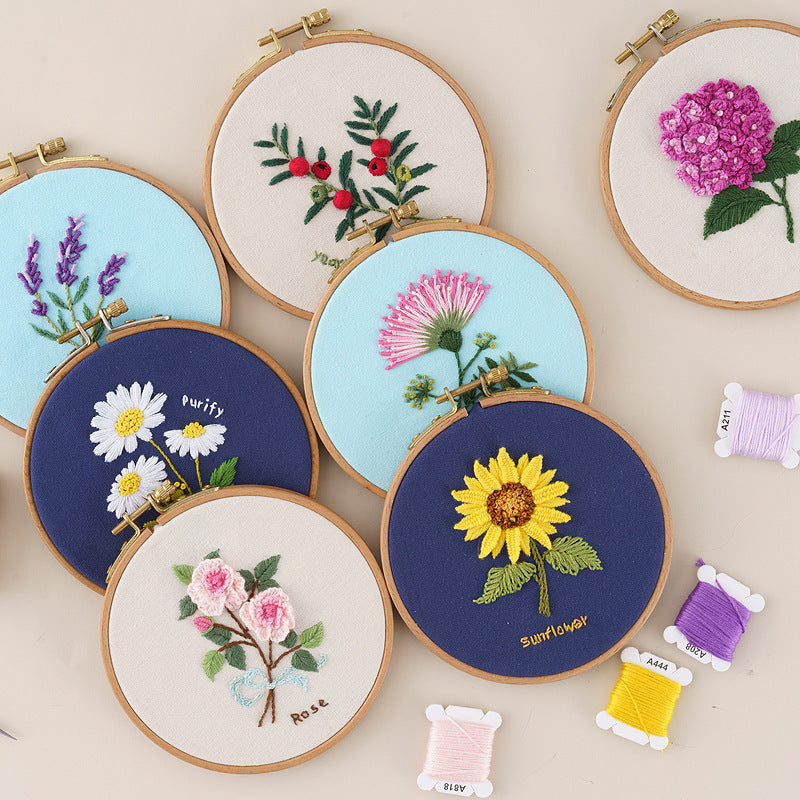 DIY Flower Material Pack Beginners Embroider