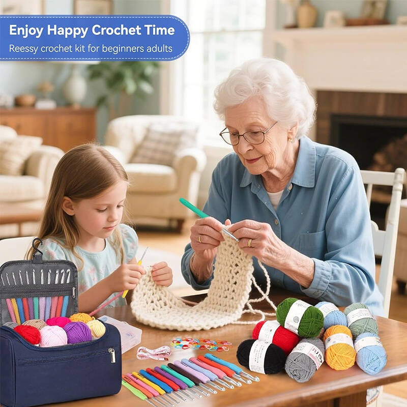 Crochet Kit With 46 Premium Pieces