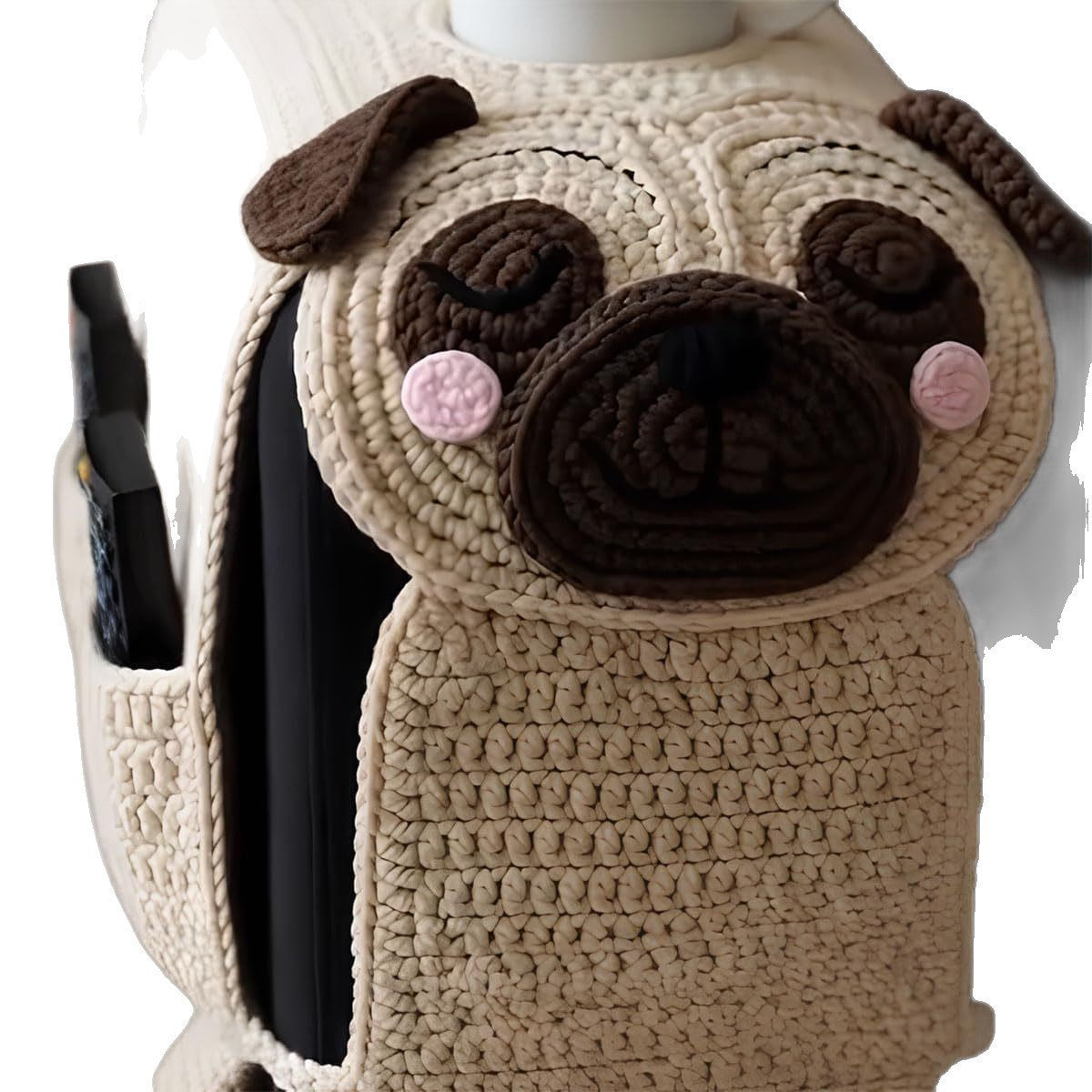 Sofa Organizer With Cup Holder Crochet Dog