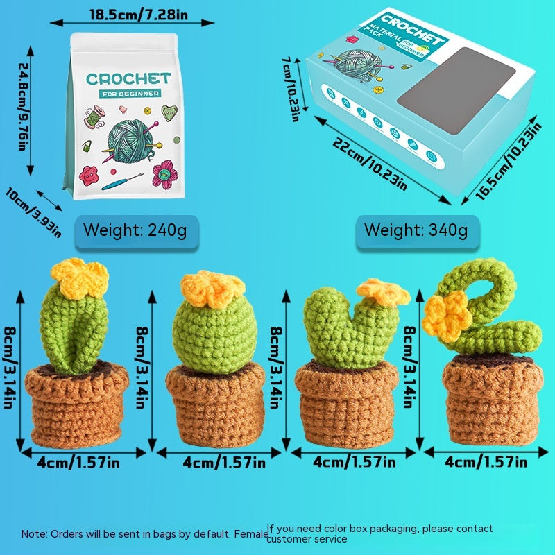 English Tutorial Hand-woven Diy Crochet Material Package Wool Ball Doll Pendant Toy