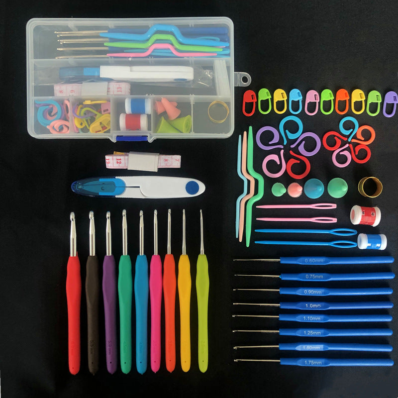 Hand-woven Soft Handle Sweater Needle Crochet Material Package 53-piece Set Crochet Hook Set