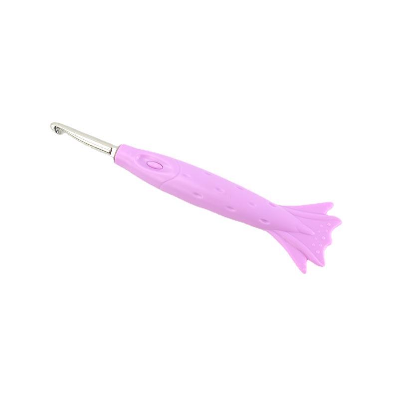 LED Luminous Fish Handle Interchangeable Head Crochet Set