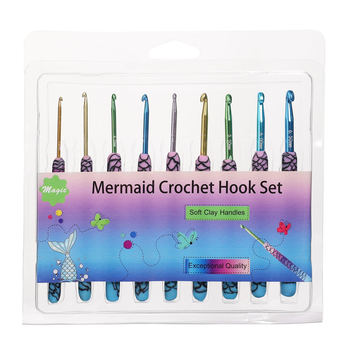 Color Printing Soft Pottery Crochet Set Tool