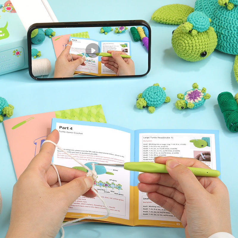 Children's Educational Memory Turtle Crochet Material Package