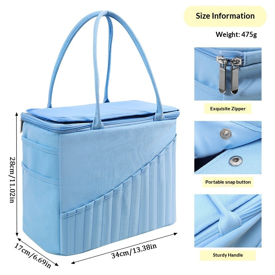 Large-Capacity Crochet Accessory Organizer Tote For Outdoor Travel