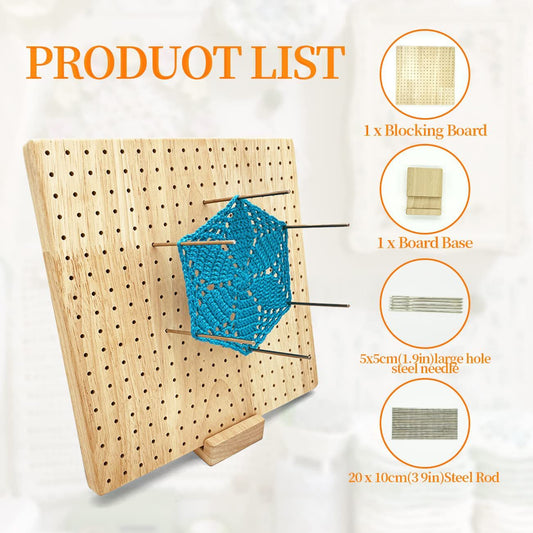 Oak Crochet Bamboo Woven Board