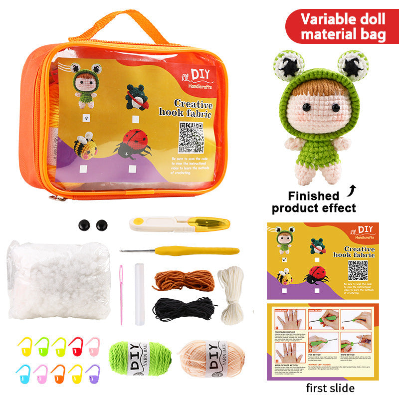DIY Doll Tool Kit Package Handmade Crochet Woven Material Kit