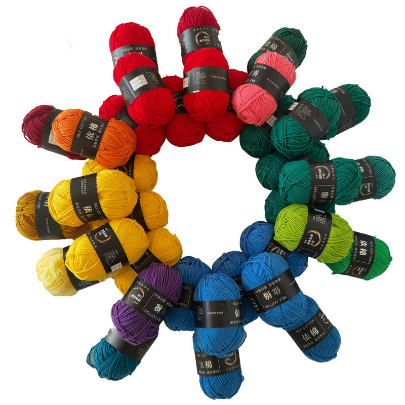 Four-strand Milk Cotton Crochet Cotton Wool Ball