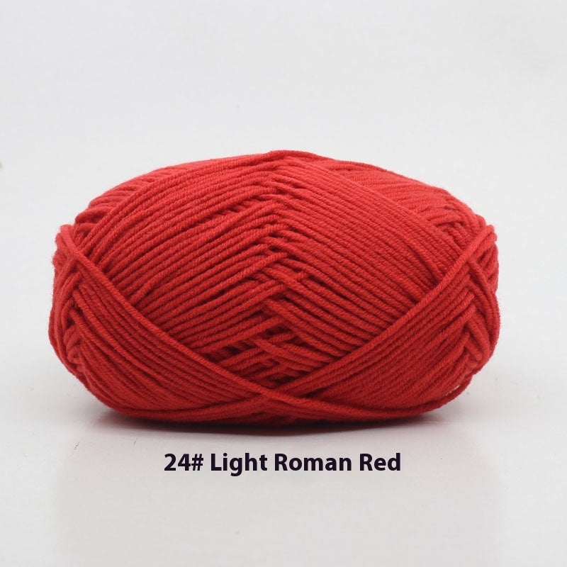 Four-strand Milk Cotton Crochet Cotton Wool Ball