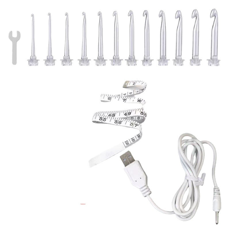 LED Luminous Fish Handle Interchangeable Head Crochet Set