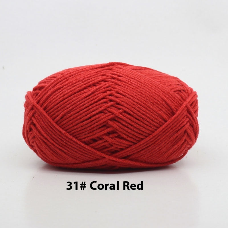Four-strand Milk Cotton Crochet Cotton Wool Ball