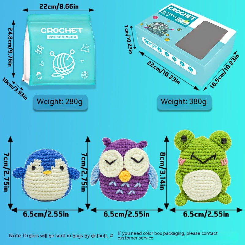 English Tutorial Hand-woven Diy Crochet Material Package Wool Ball Doll Pendant Toy