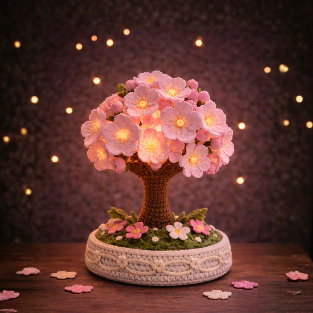 Blossom Glow Lamp - Crochet pattern
