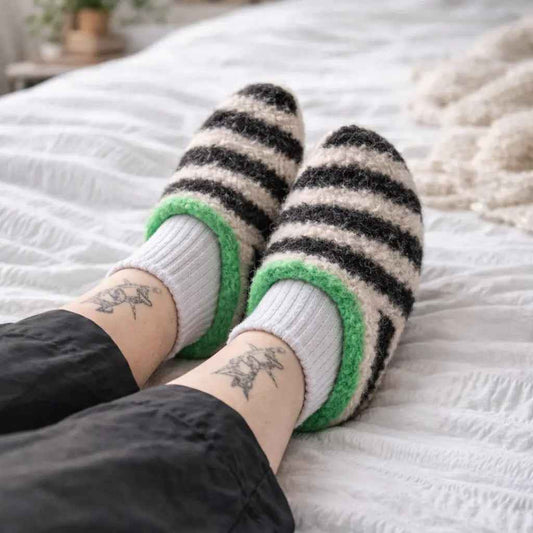 Sailor Slippers Knitting Pattern (PDF)
