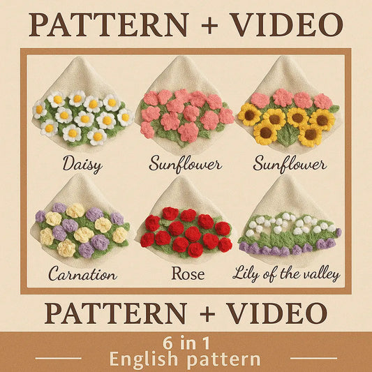 6 in 1  Crochet Flower Blanket PDF