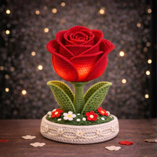 Rose Glow Lamp - Crochet pattern