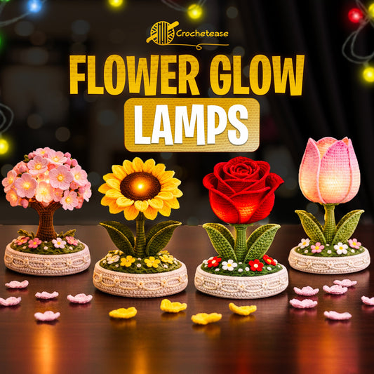4 in 1 Flower Glow Lamps – Crochet Patterns