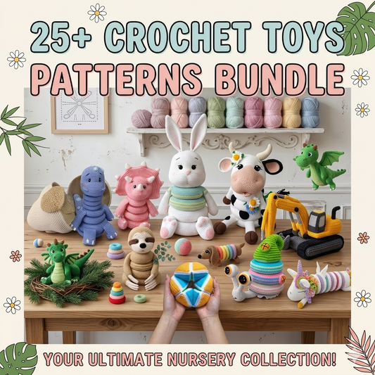 25+ Crochet Toy Patterns Bundle | Amigurumi PDF Instant Download
