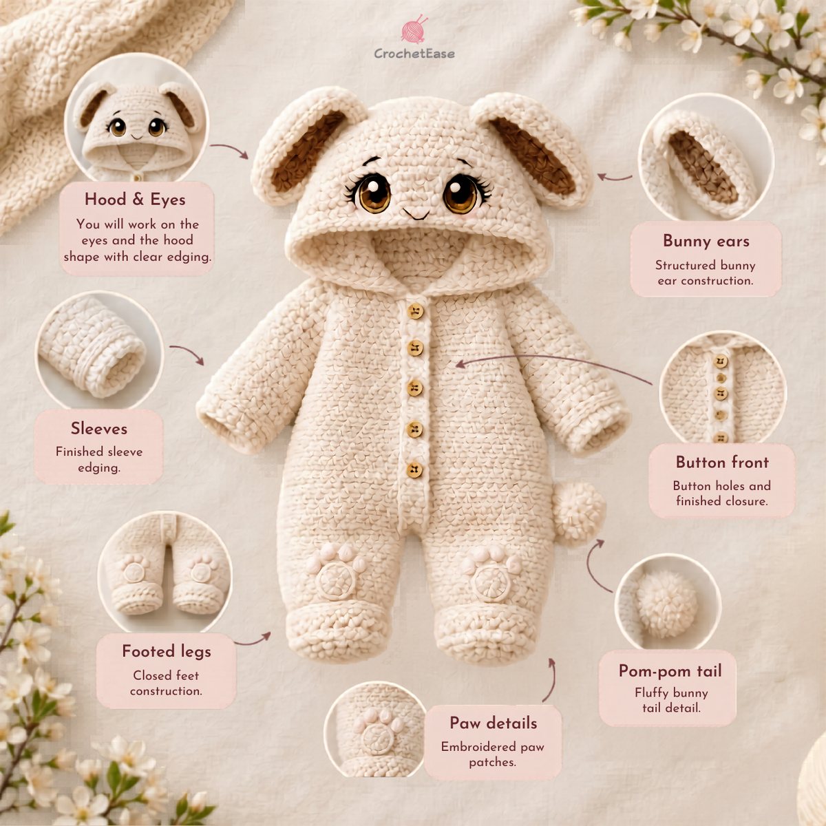 Bunny Jumpsuit - Crochet Pattern