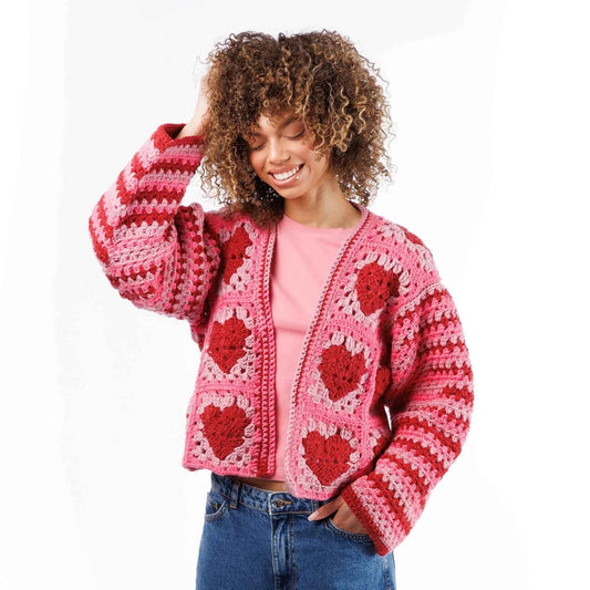 Red Heart Crochet Party Hearty Cardi