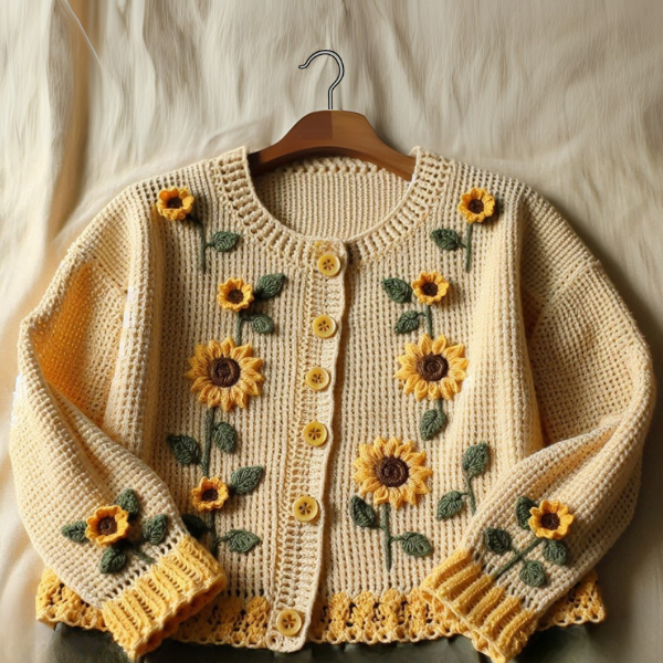 4 in 1 ALL SIZES Floral Elegance Cardigans – Crochet Pattern