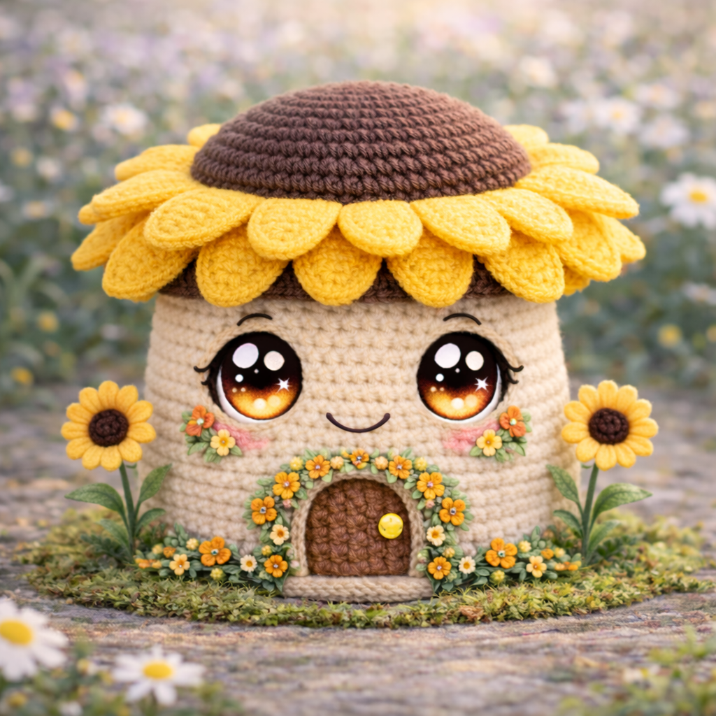 Sunflower Lodge Mushroom - Crochet Kit (Pattern Included)