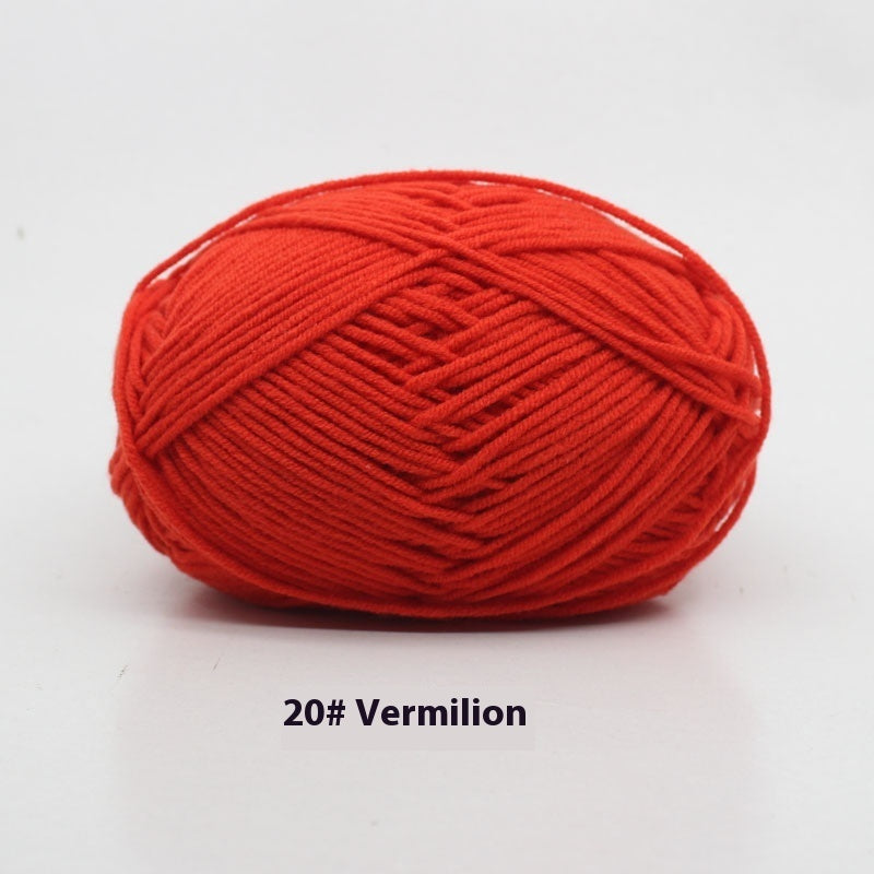 Four-strand Milk Cotton Crochet Cotton Wool Ball