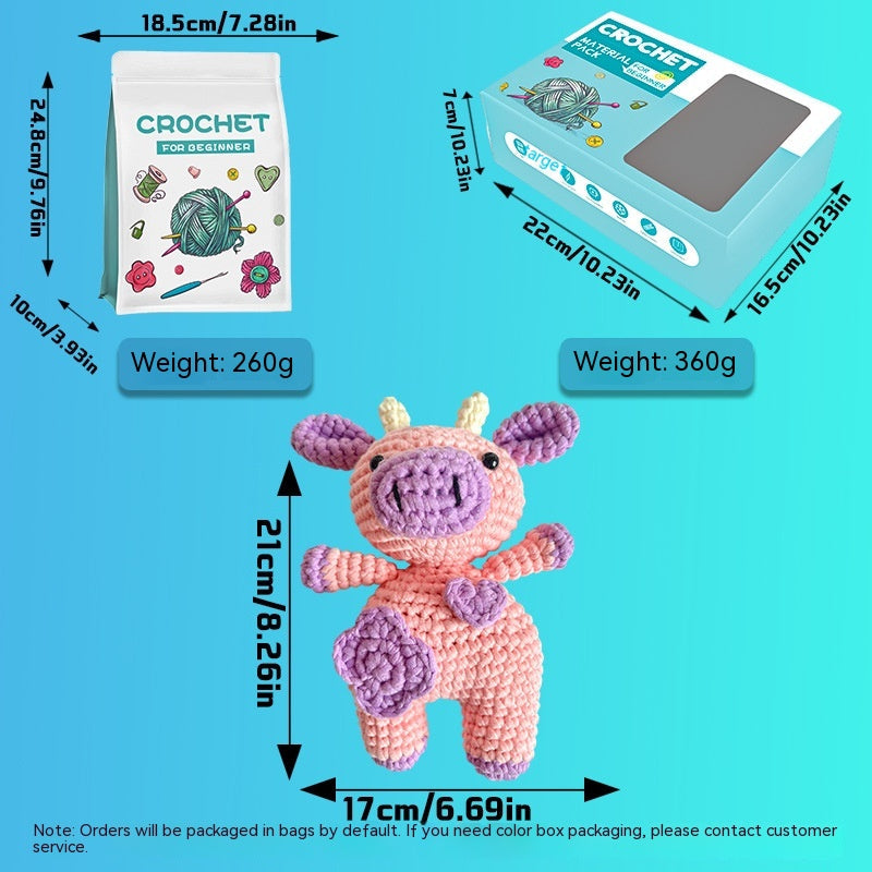 English Tutorial Hand-woven Diy Crochet Material Package Wool Ball Doll Pendant Toy