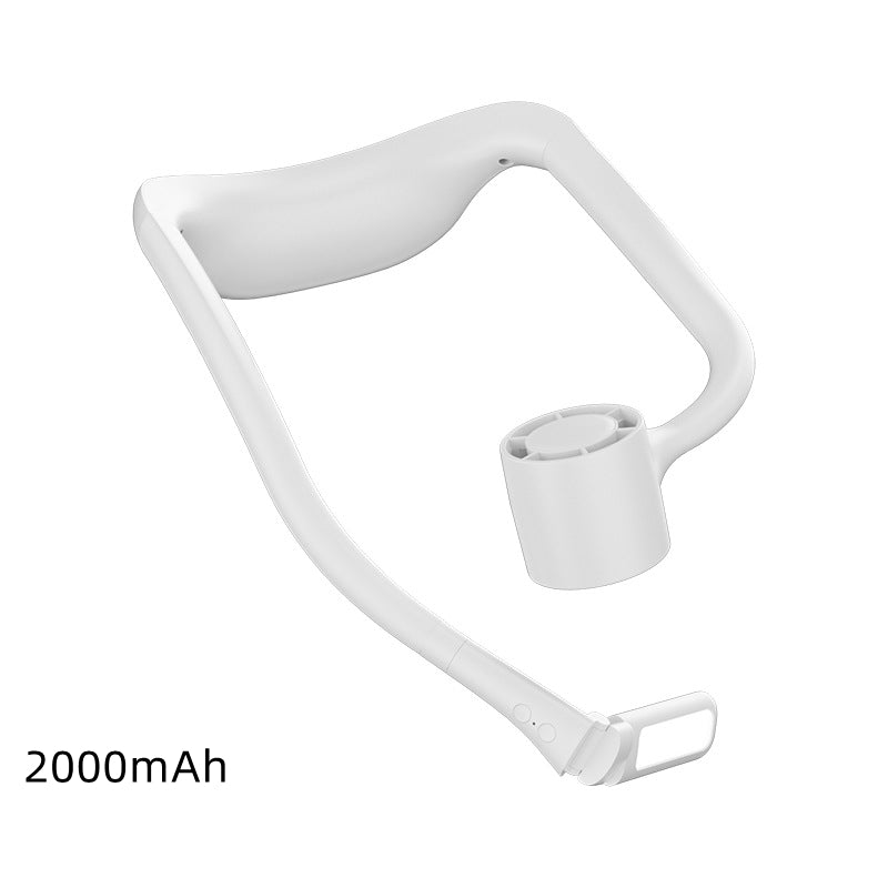 Hanging Neck Portable Usb Charging Fan With Light