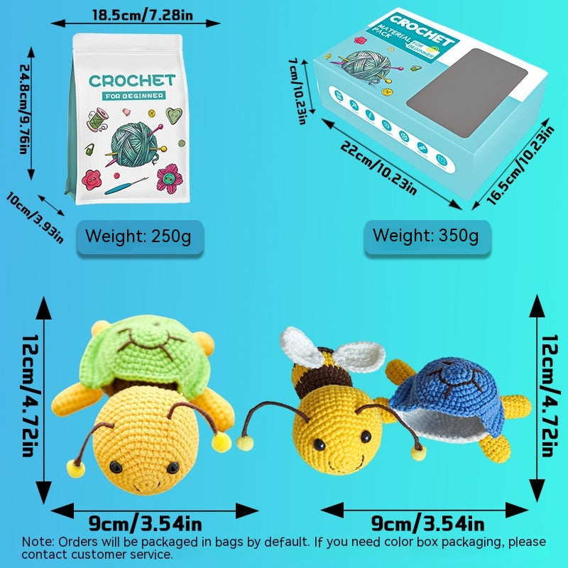 English Tutorial Hand-woven Diy Crochet Material Package Wool Ball Doll Pendant Toy