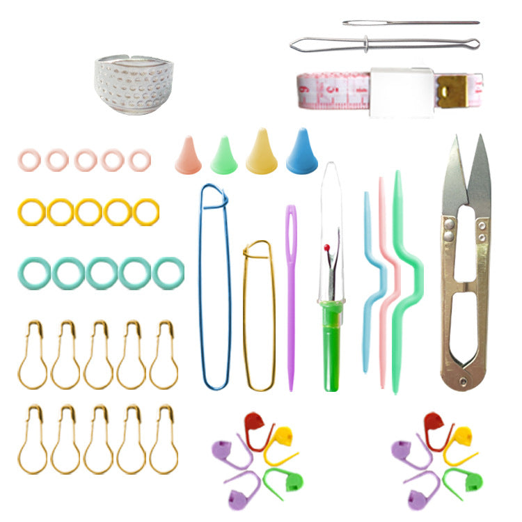 Hand-woven Soft Handle Sweater Needle Crochet Material Package 53-piece Set Crochet Hook Set