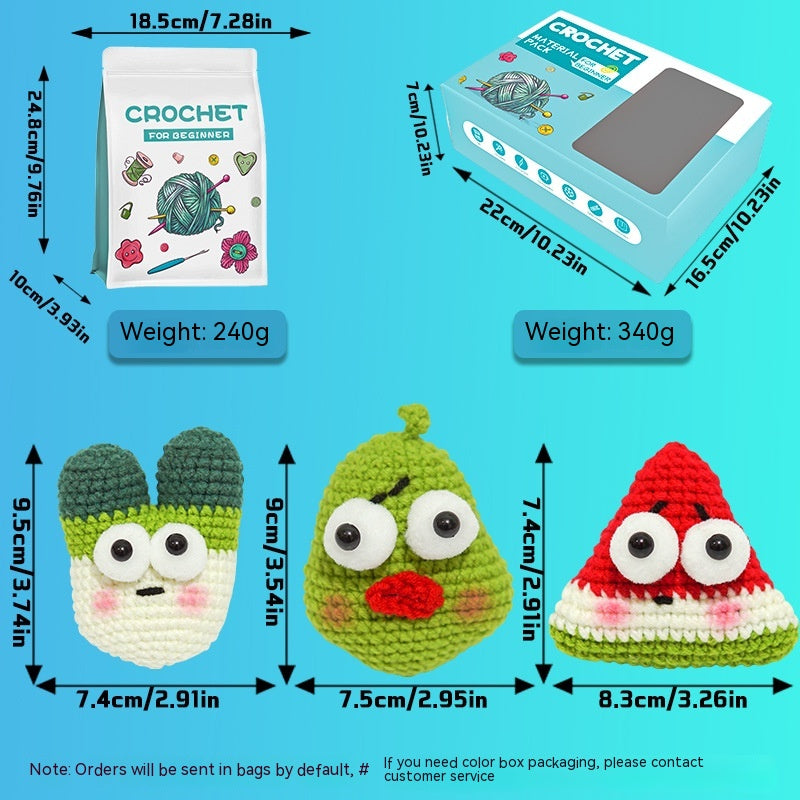 English Tutorial Hand-woven Diy Crochet Material Package Wool Ball Doll Pendant Toy