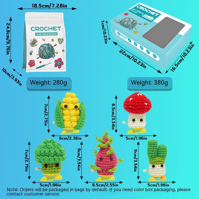 English Tutorial Hand-woven Diy Crochet Material Package Wool Ball Doll Pendant Toy
