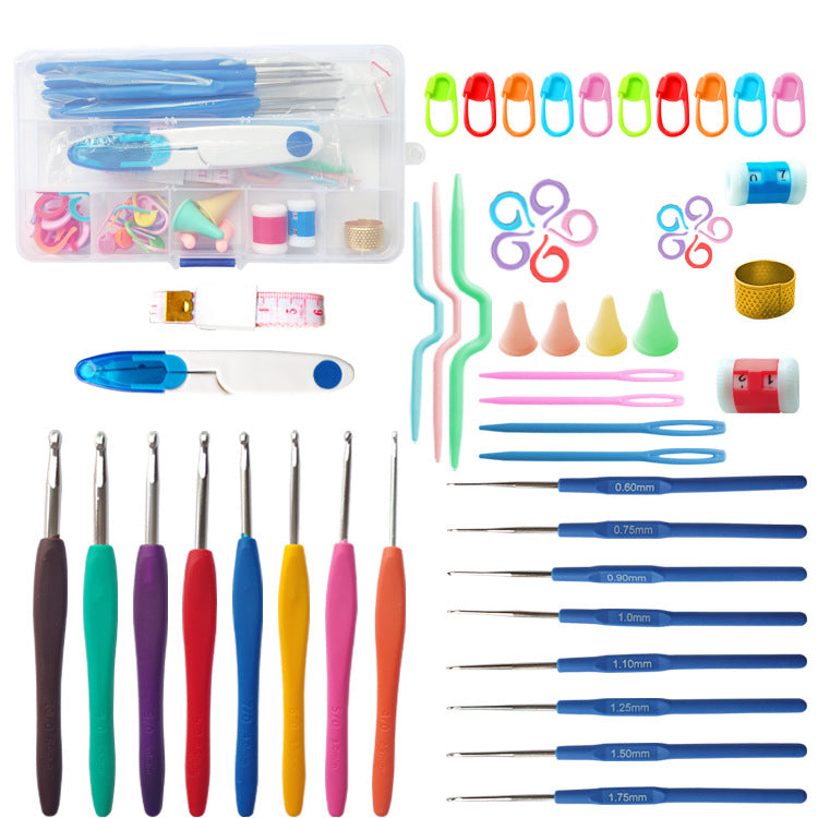 Hand-woven Soft Handle Sweater Needle Crochet Material Package 53-piece Set Crochet Hook Set