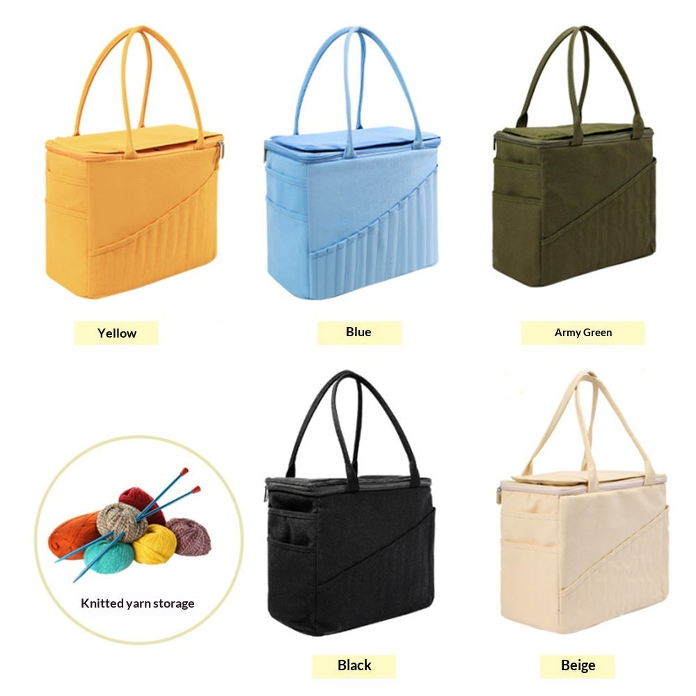 Large-Capacity Crochet Accessory Organizer Tote For Outdoor Travel