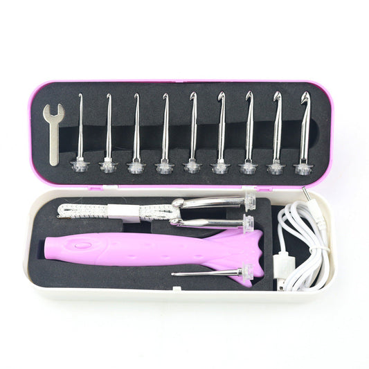 LED Luminous Fish Handle Interchangeable Head Crochet Set