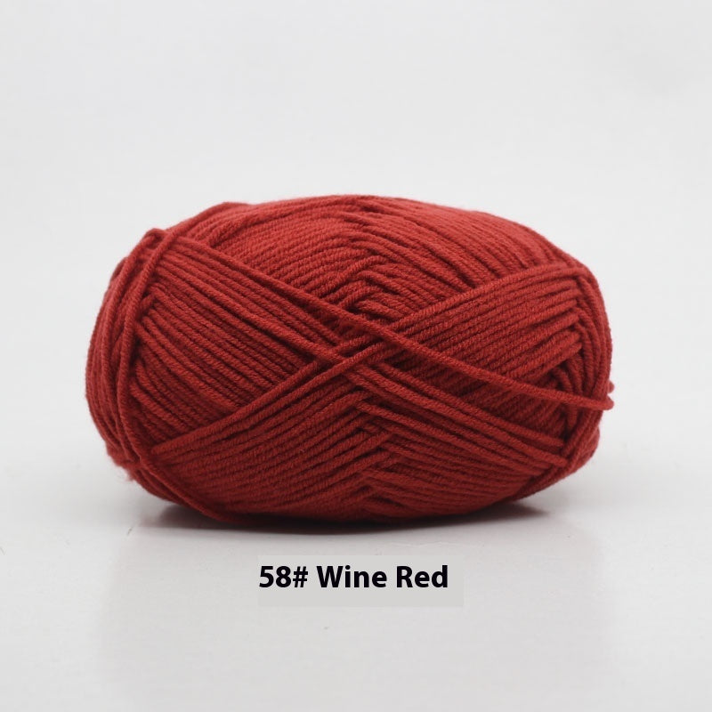 Four-strand Milk Cotton Crochet Cotton Wool Ball