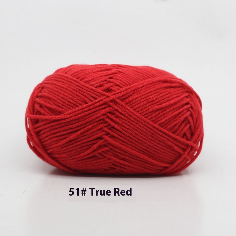 Four-strand Milk Cotton Crochet Cotton Wool Ball