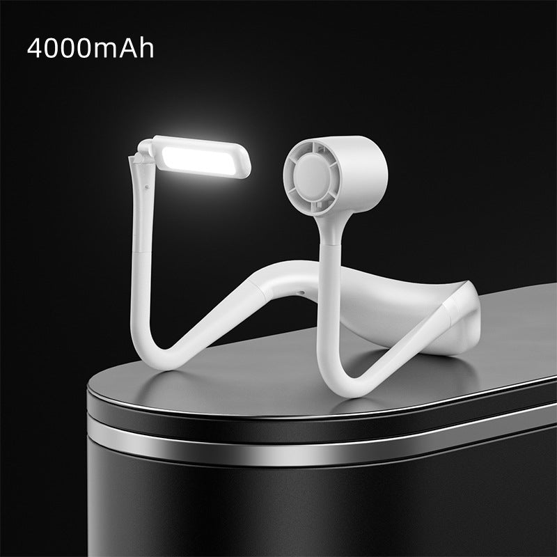 Hanging Neck Portable Usb Charging Fan With Light